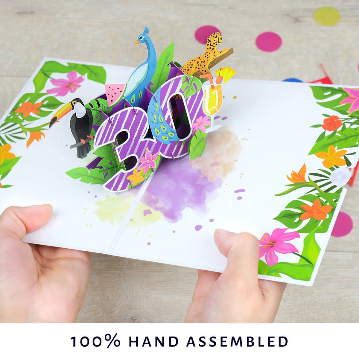30th Birthday Tropical Pop Up Card - Image 6