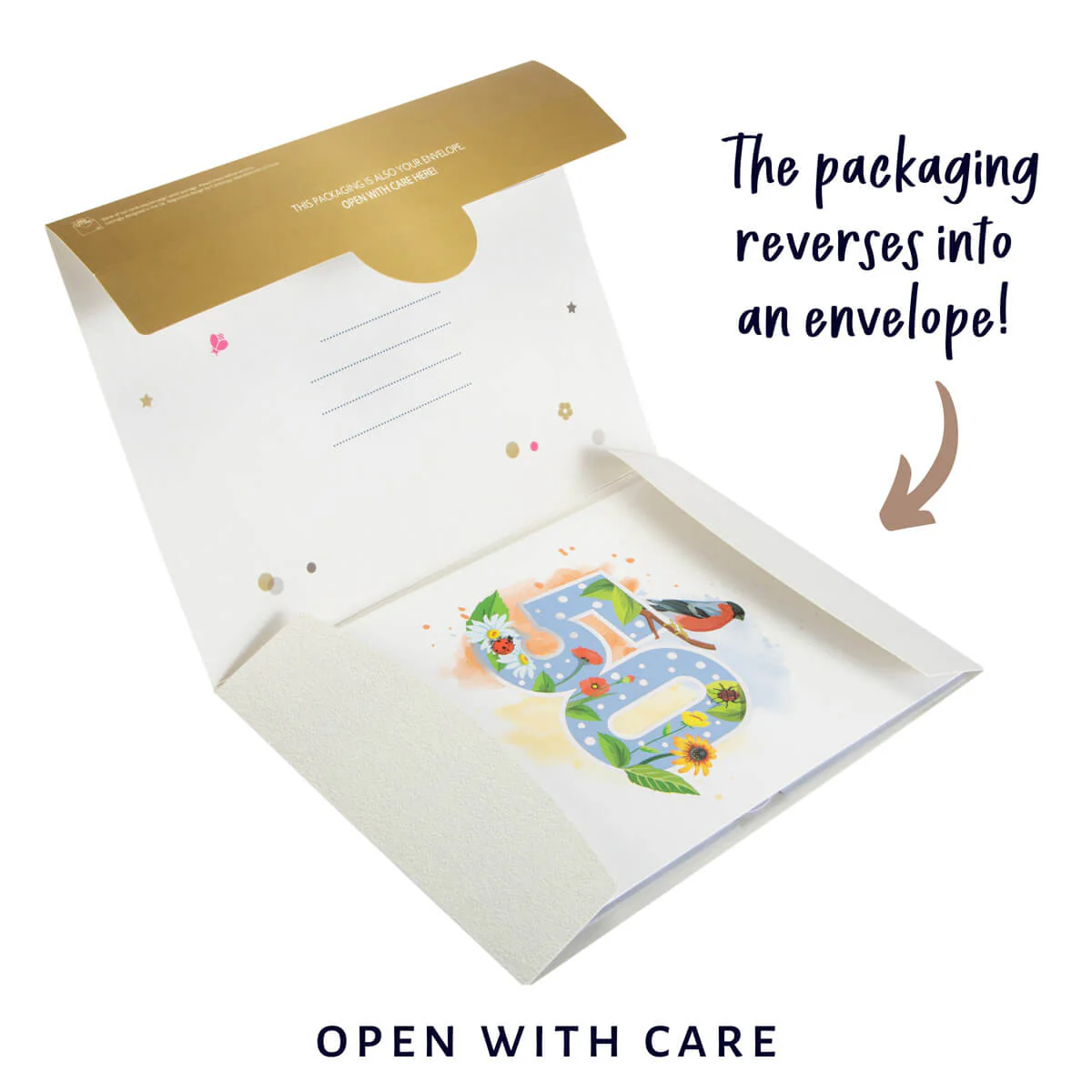 50th Birthday Floral Pop Up Card - Image 7