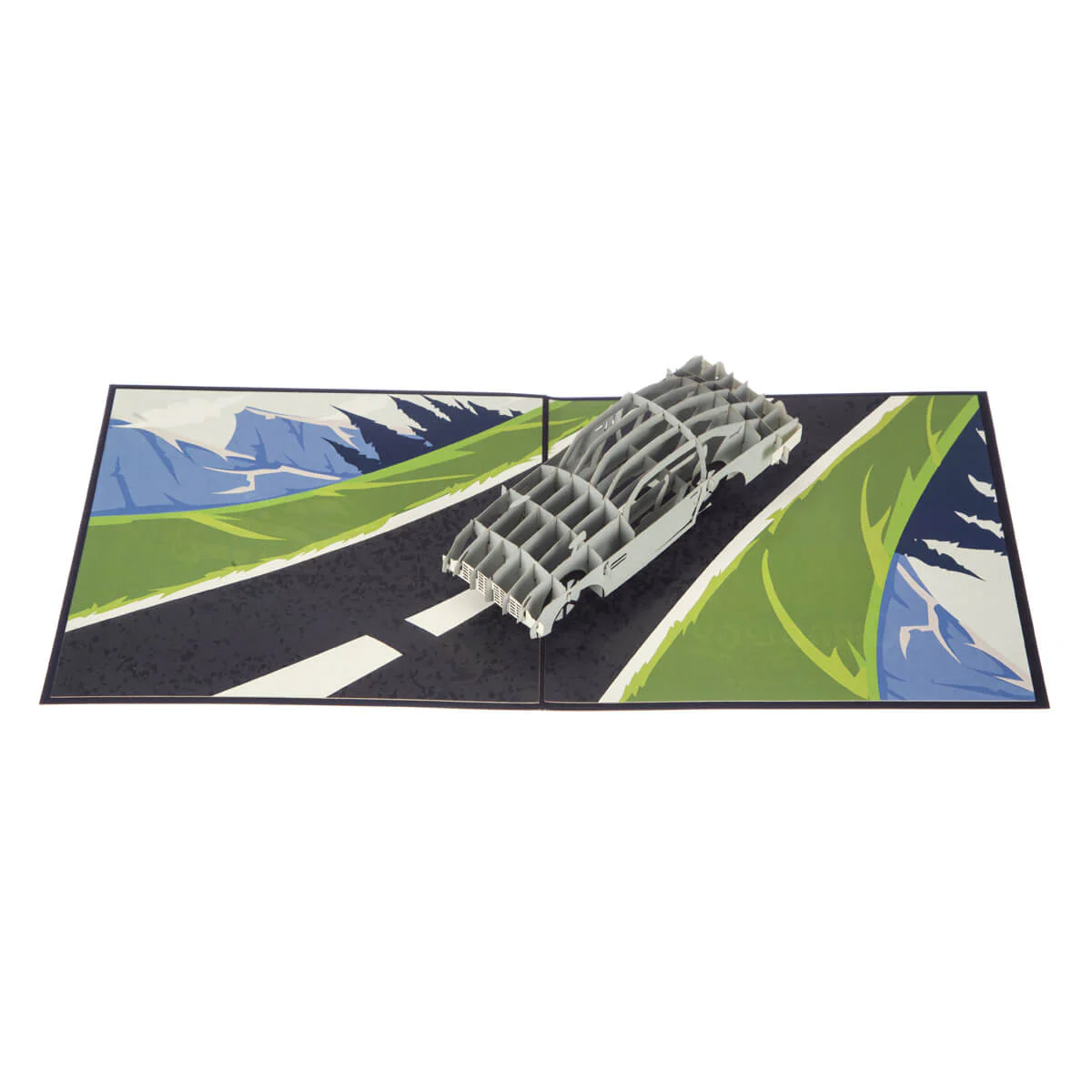 Silver Classic Car Pop Up Card - Image 8