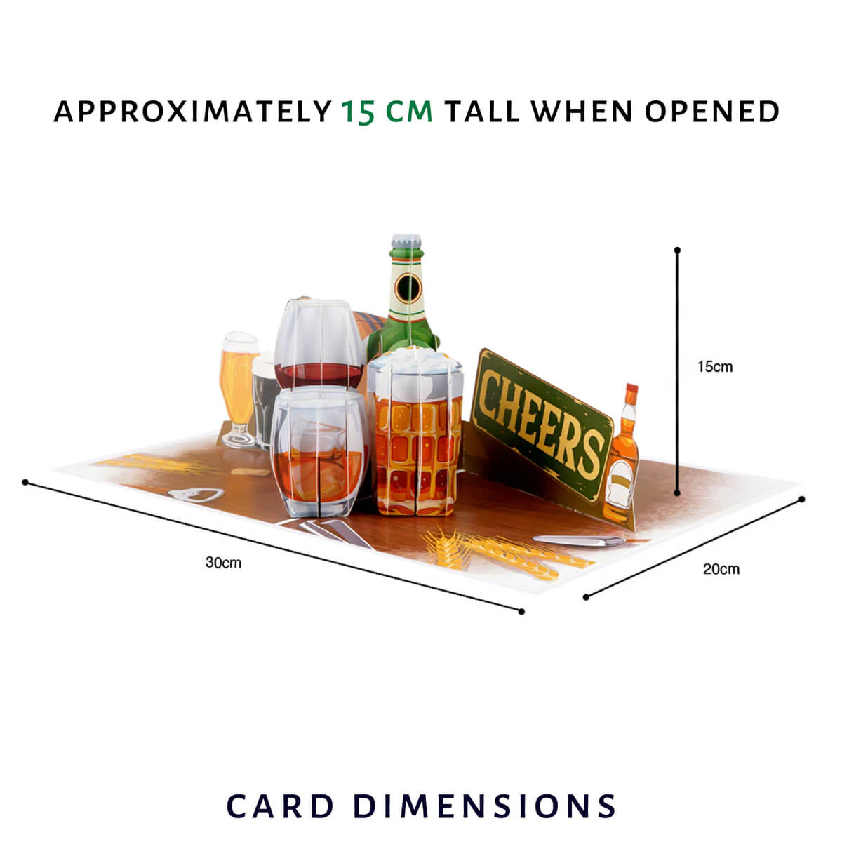 Beer and Whiskey Pop Up Card - Image 4