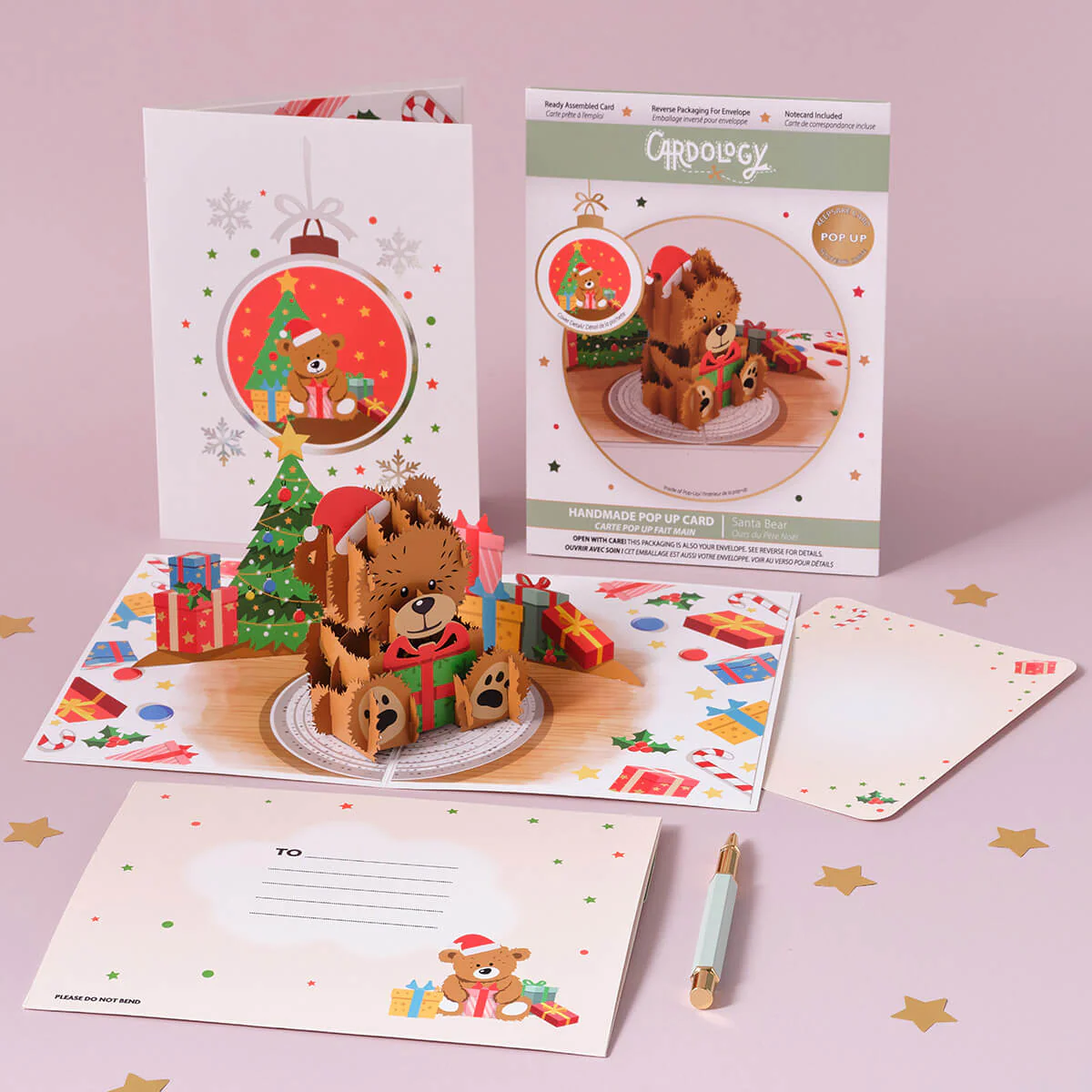 Christmas Bear Pop Up Card - Image 3