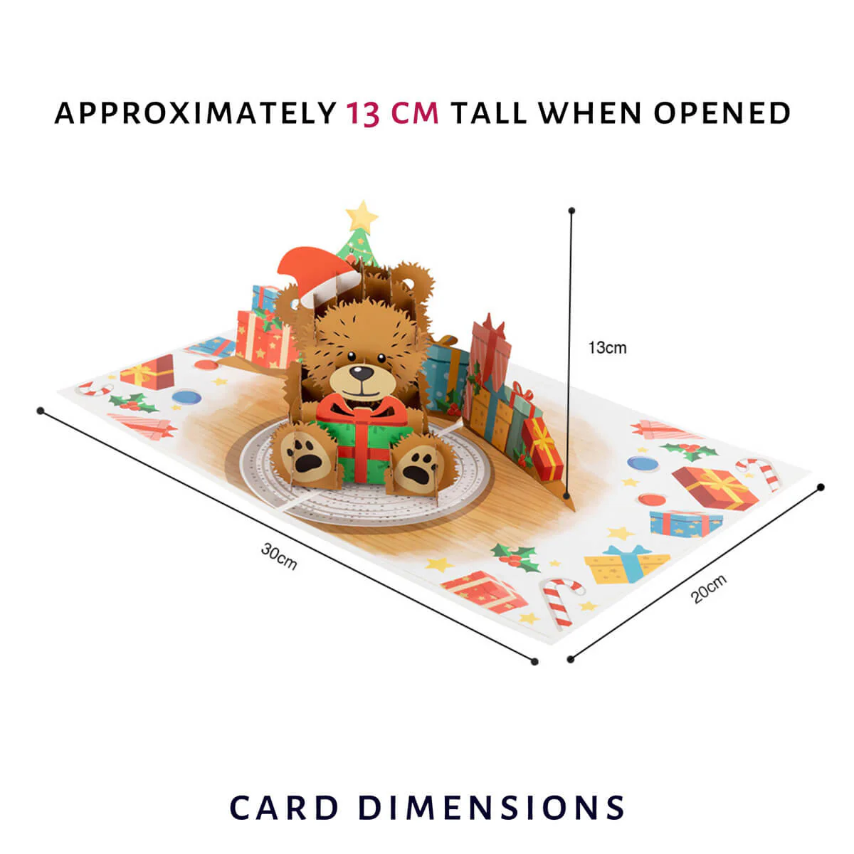 Christmas Bear Pop Up Card - Image 4