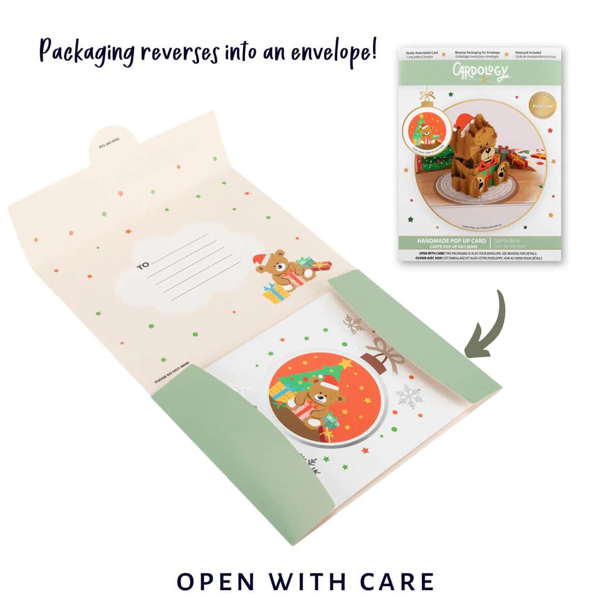 Christmas Bear Pop Up Card - Image 6