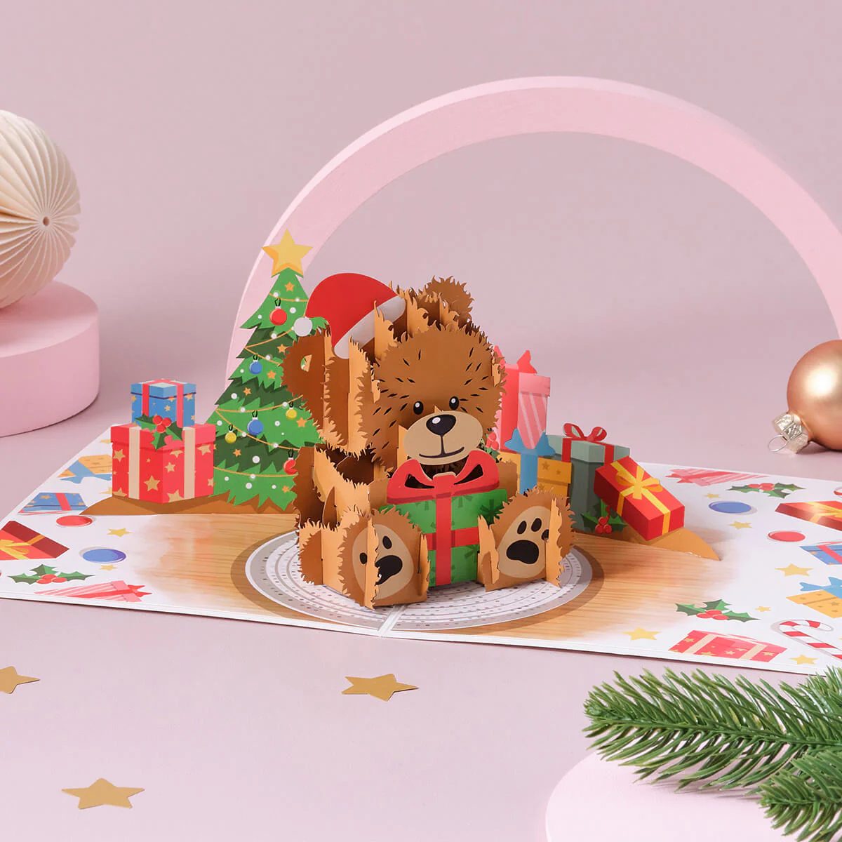 Christmas Bear Pop Up Card - Image 7