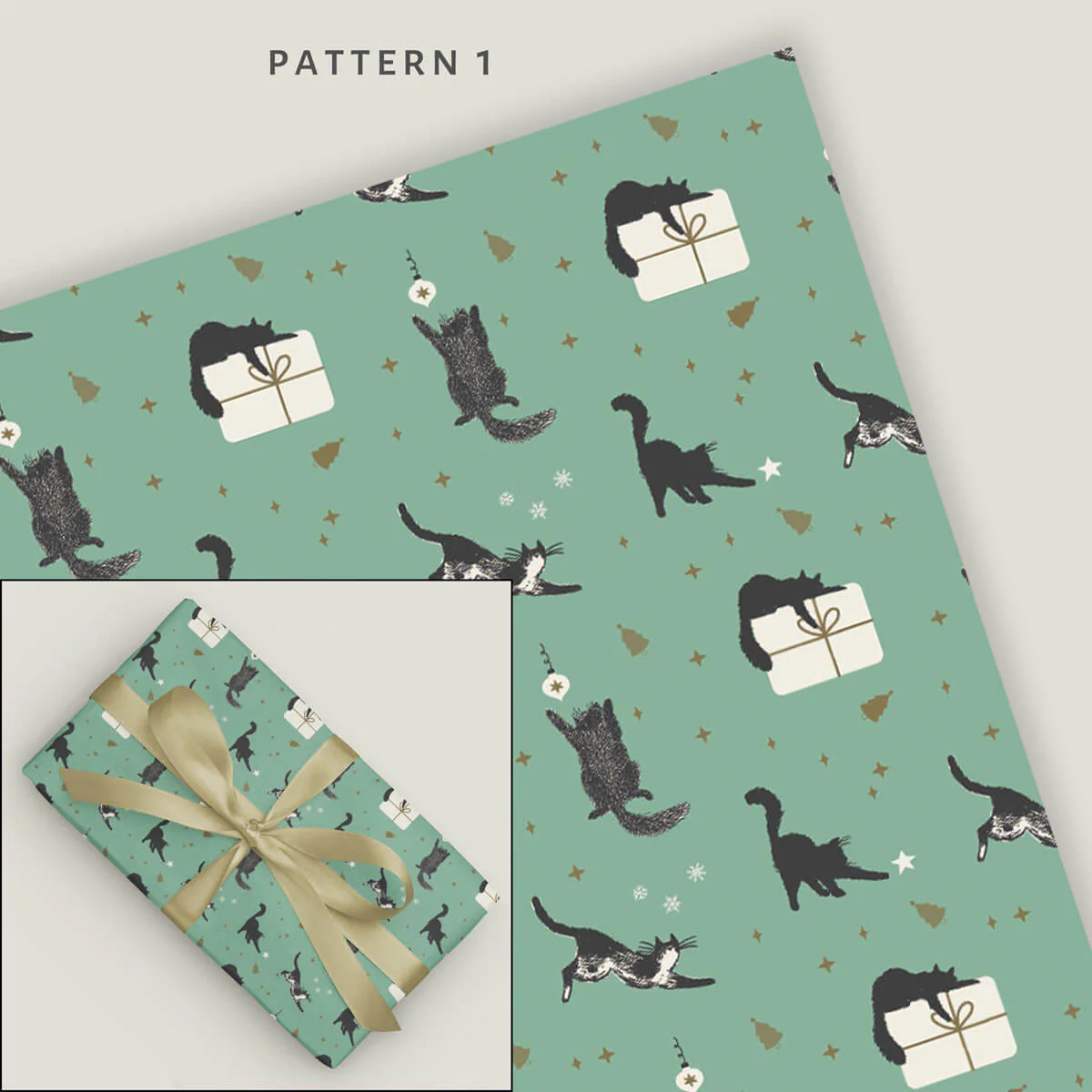 Christmas Cats Gift Wrap - Image 3