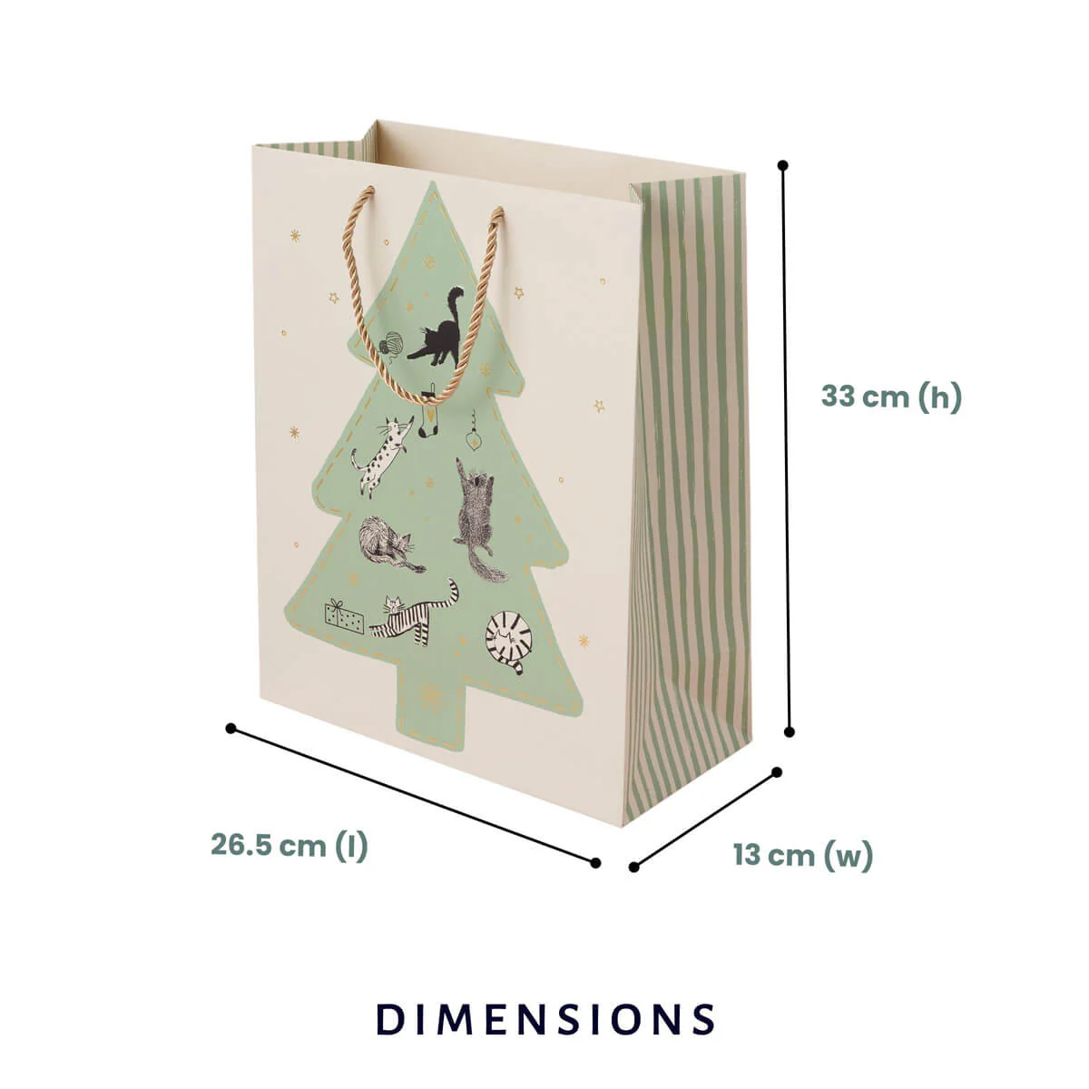 Christmas Cats Large Gift Bag - Image 3