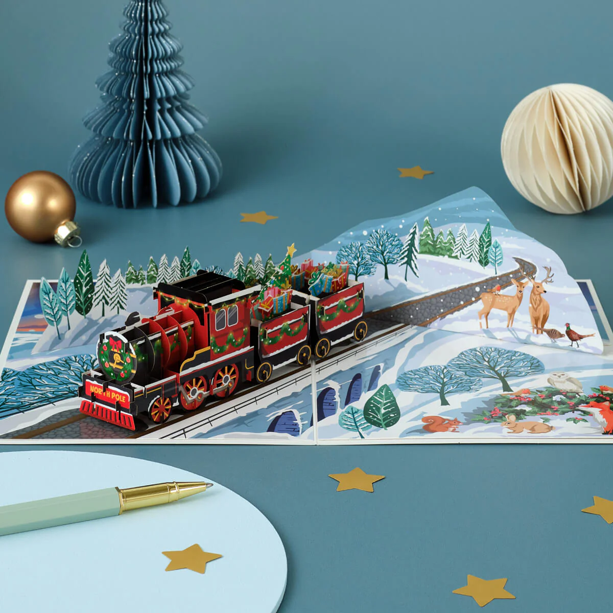 Christmas Train Pop Up Card - Image 3