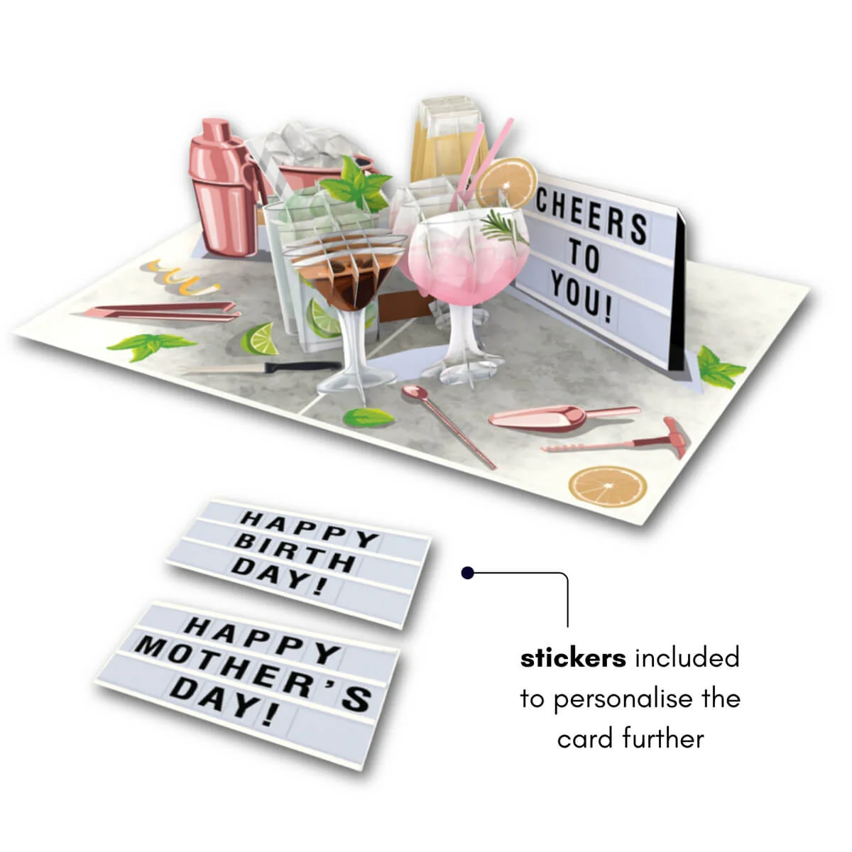 Cocktails Pop Up Card - Image 3