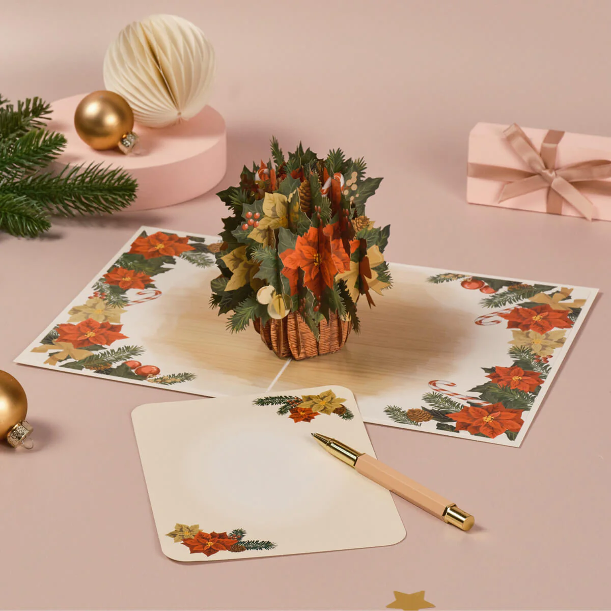 Festive Florals Pop Up Card - Image 3