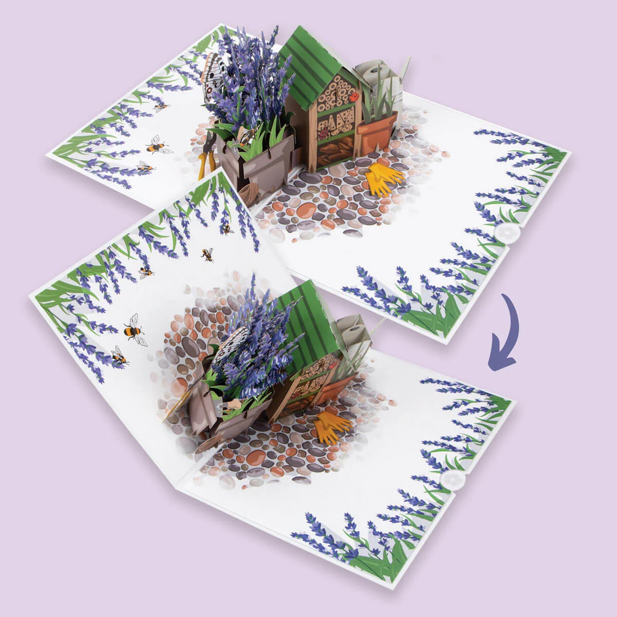 Lavender Pop Up Card - Image 3