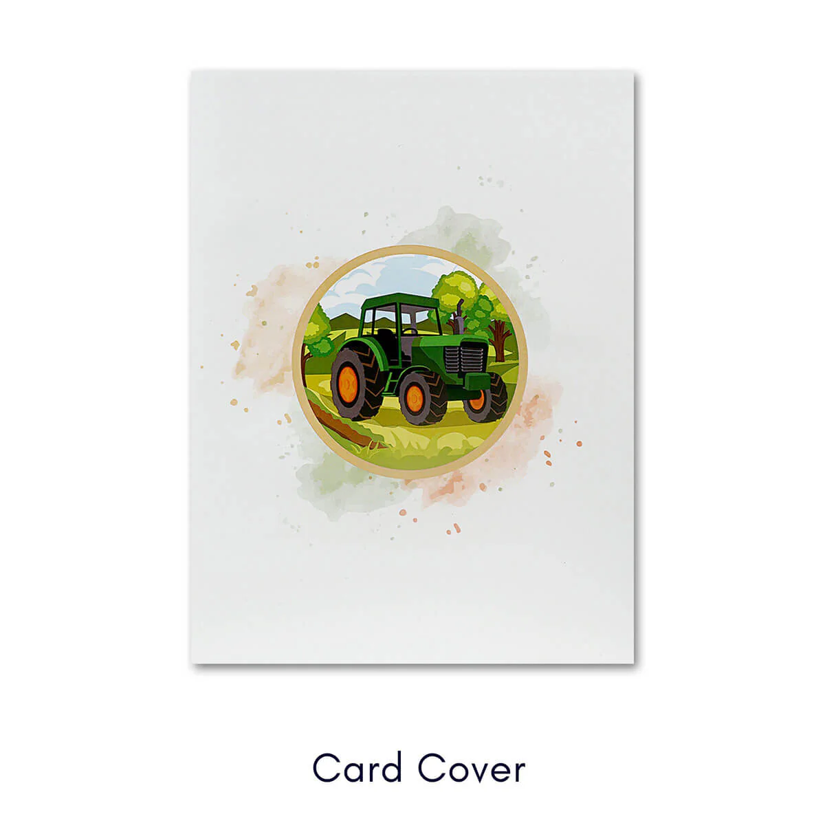 Green Vintage Tractor Pop Up Card - Image 6