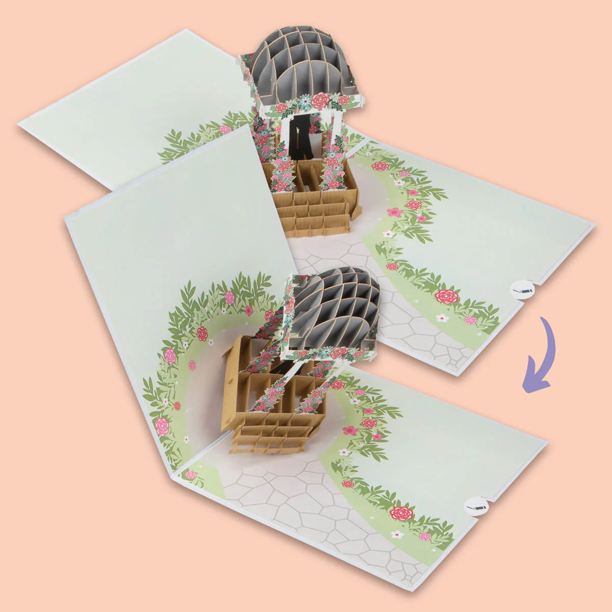 Grooms Wedding Pagoda Pop Up Card - Image 4