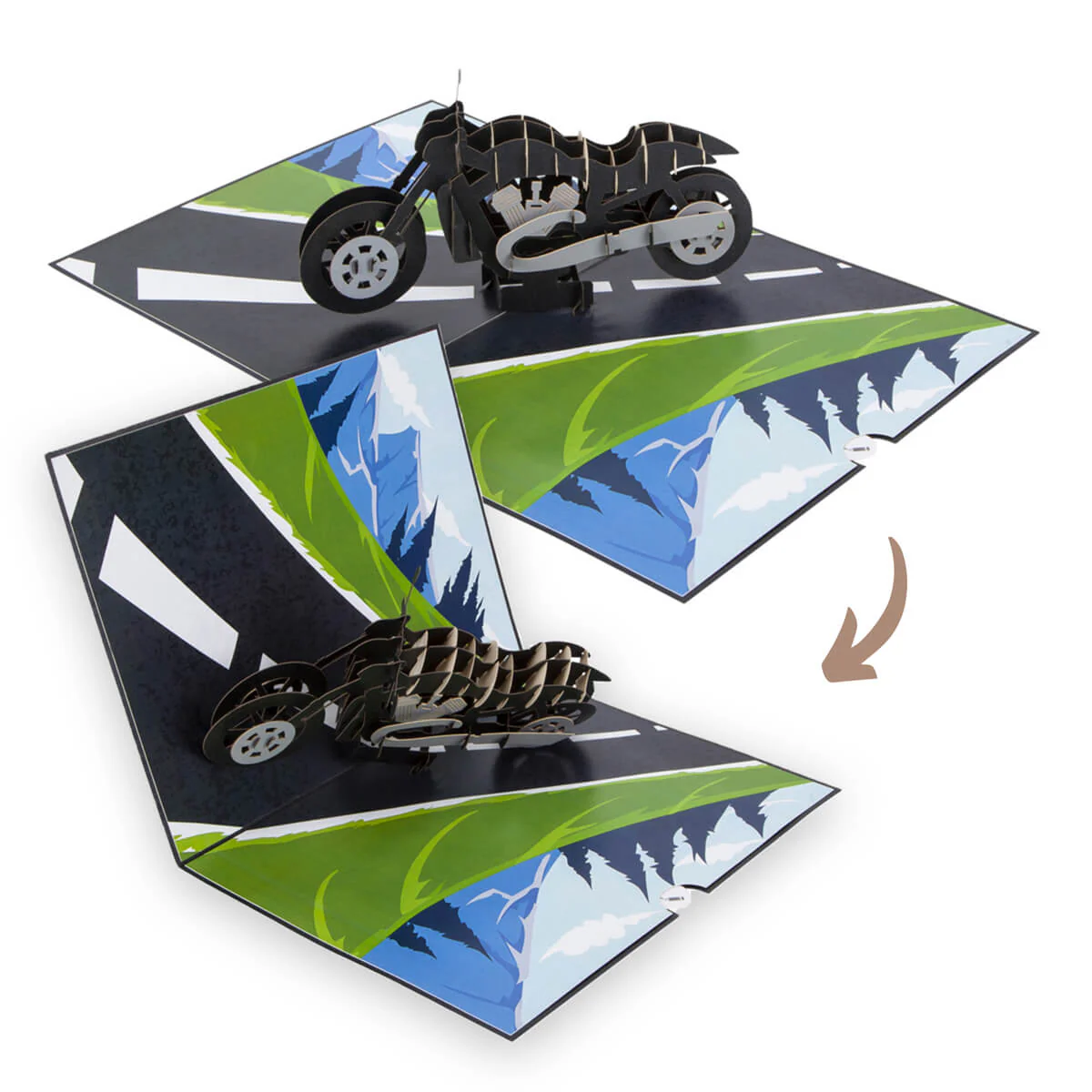 Motorbike Pop Up Card - Image 3