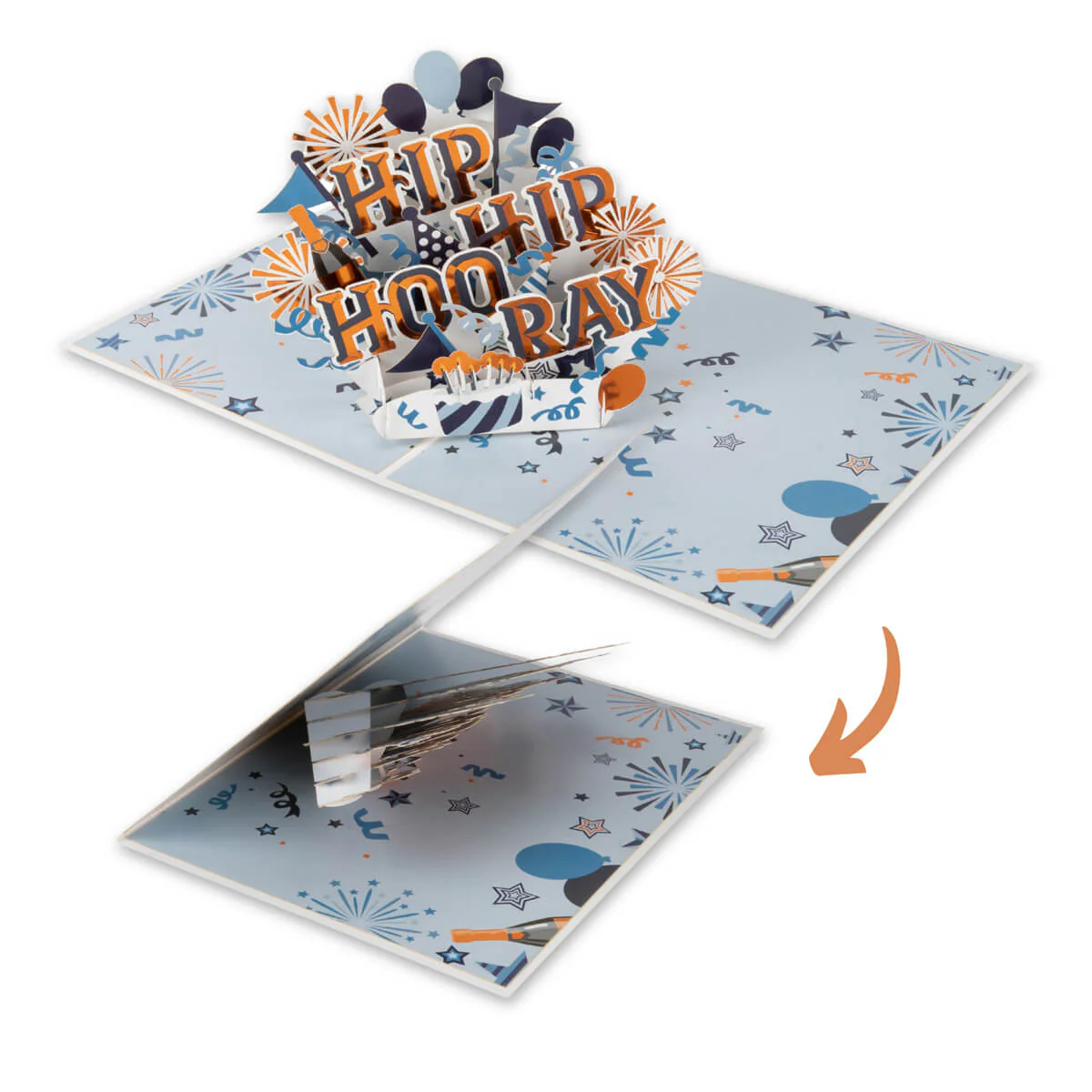 Hip Hip Hooray Pop Up Card - Image 3
