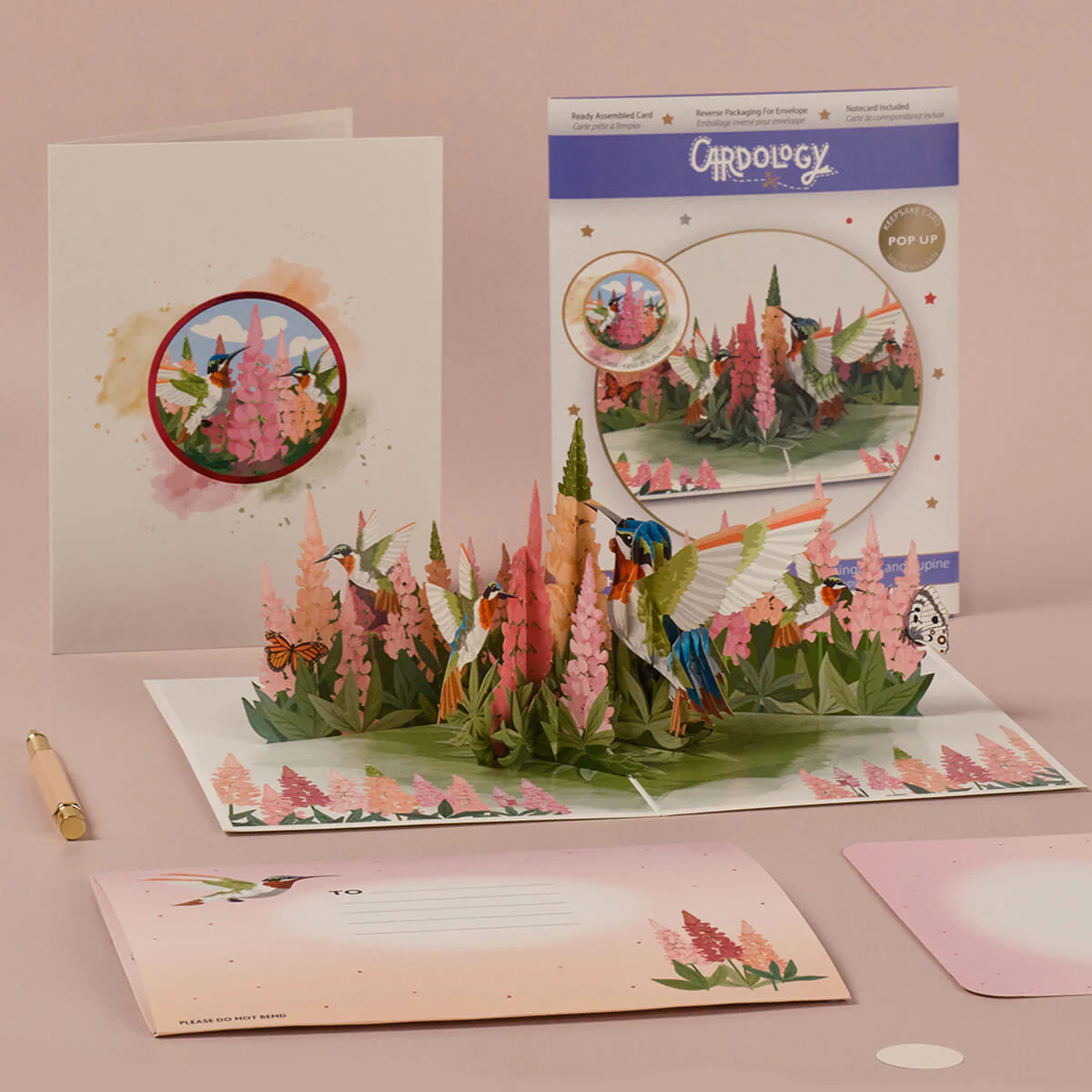 Hummingbirds Pop Up Card - Image 3