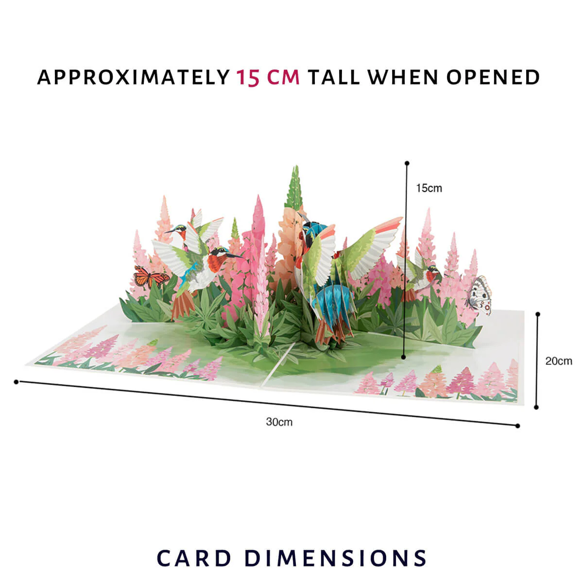 Hummingbirds Pop Up Card - Image 4