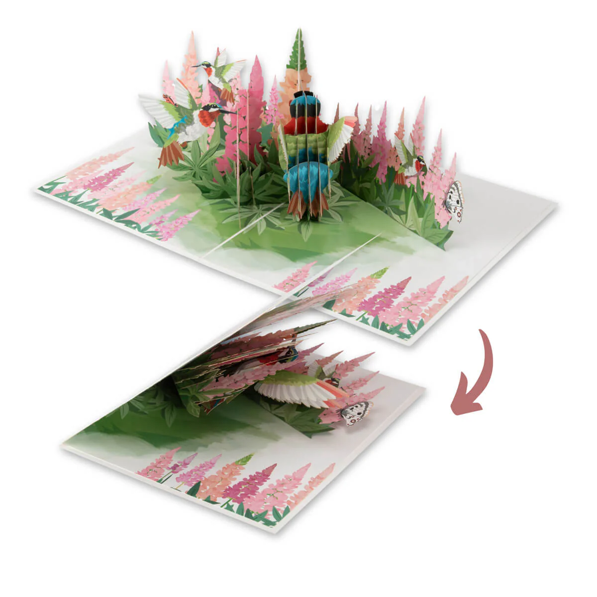 Hummingbirds Pop Up Card - Image 7