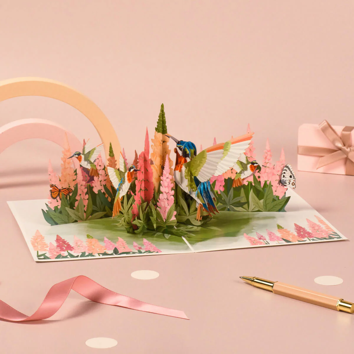 Hummingbirds Pop Up Card - Image 8