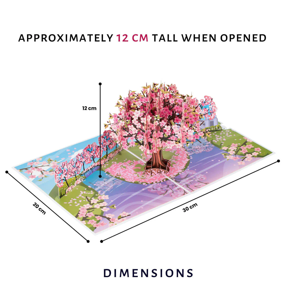 Pink Cherry Blossom Tree Pop Up Card - Image 3