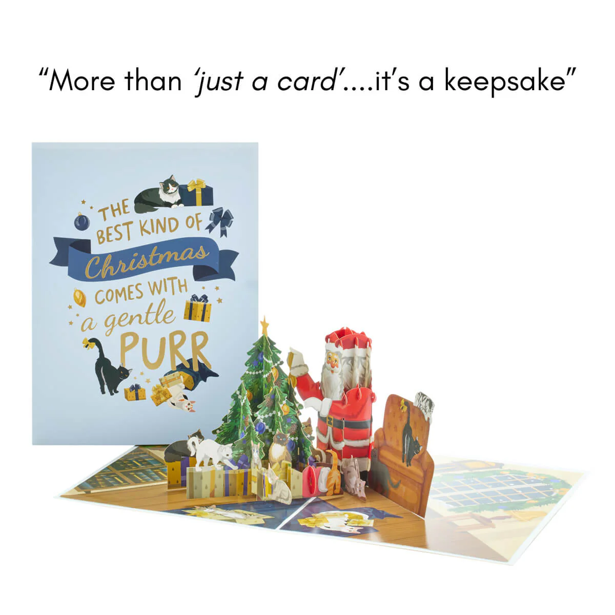 Santa Cats Pop Up Card - Image 4