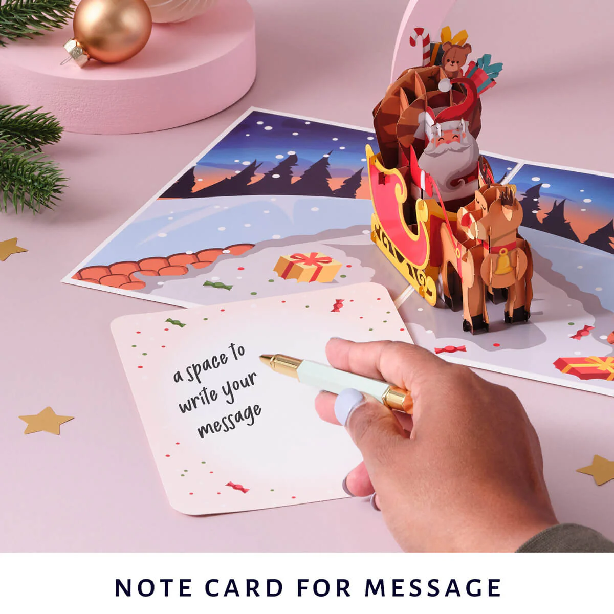 Santa Sleigh Pop Up Card - Image 6
