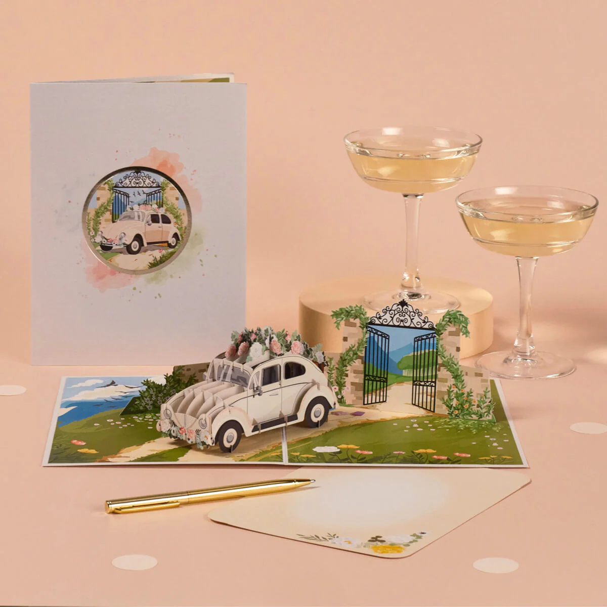 Wedding Car Pop Up Card - Image 5